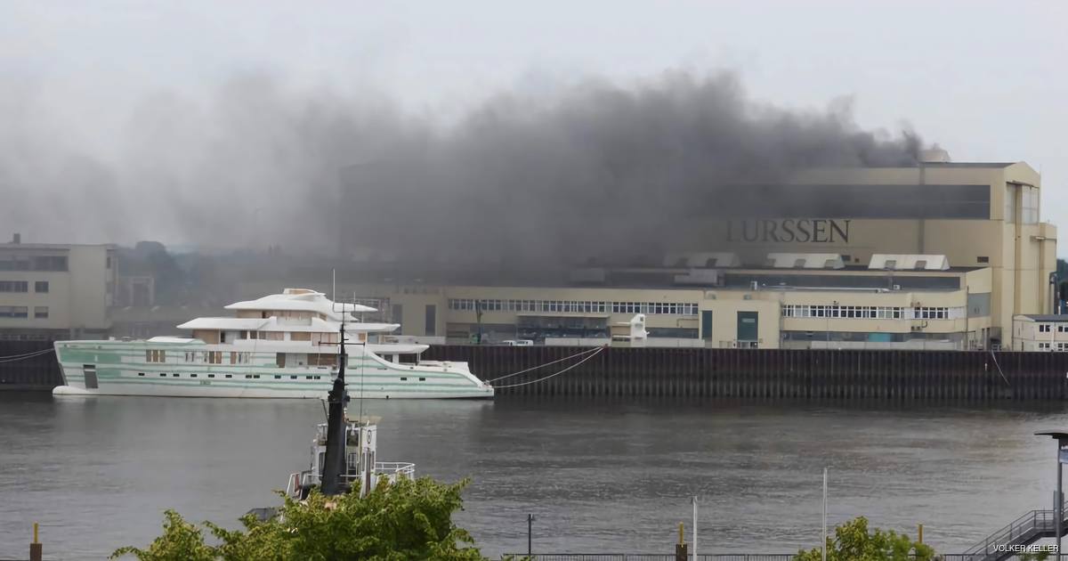 lurssen yacht fire