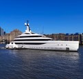 Newly Delivered Lürssen Superyacht ODISEA Drops Anchor by London's Tower Bridge 