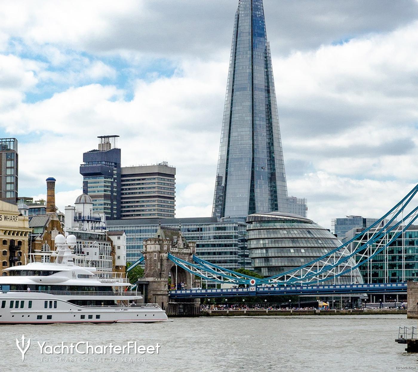superyacht charter in london