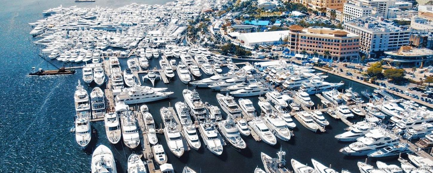 Yachts at Palm Beach Boat Show