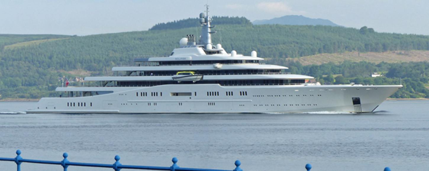 superyacht in scotland