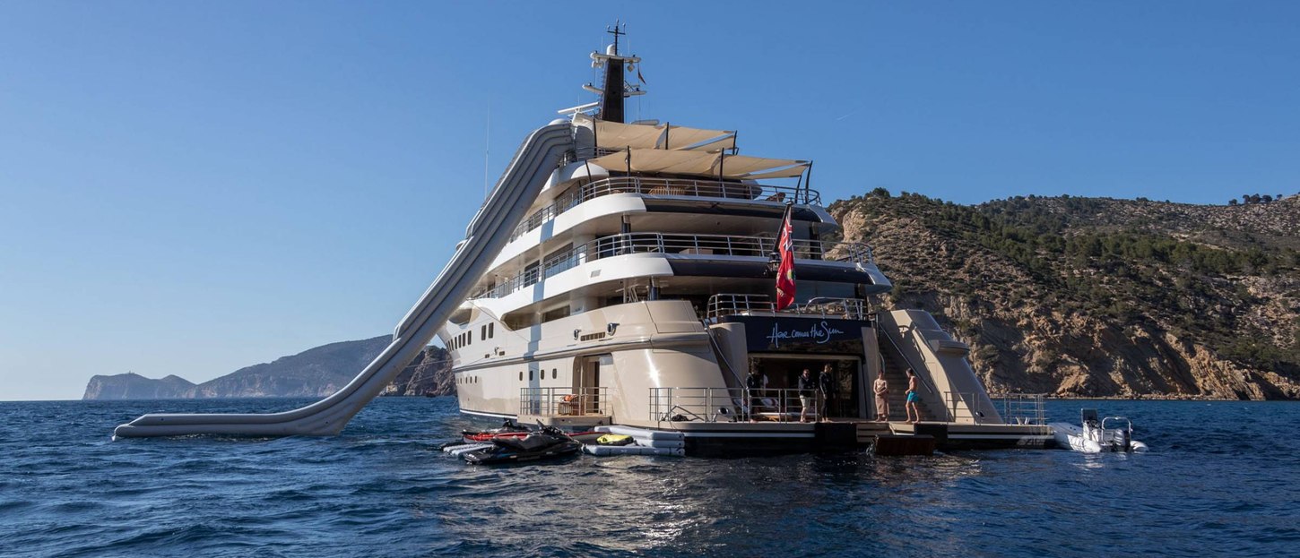 How to enjoy the world’s largest superyacht slide on a charter vacation