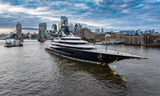 Iconic 122m superyacht charter KISMET arrives in London 