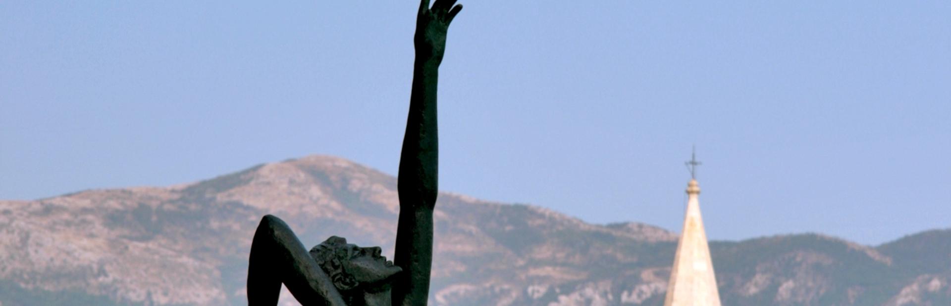 Statue on the Coastline of Budva