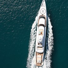 Capricorn Yacht Running Shot - Aerial