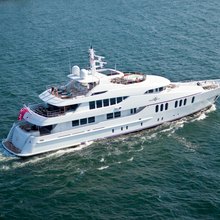 Coco Veinte Yacht Running Shot - Aerial View