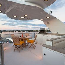 Sojourn Yacht Sundeck at Sunset