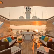 Coco Veinte Yacht Sundeck Seating - Hard Top Retracted
