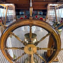 SS Delphine Yacht Ship's Wheel