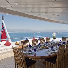 Sarah Yacht Upper deck dining