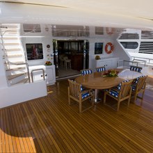 Lady Ann Magee Yacht Deck Dining Space