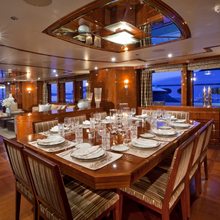 Coco Veinte Yacht Dining Area