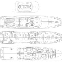 Sea Falcon II Yacht Deck Plans