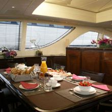 Voyage Yacht Hard Top Dining Area