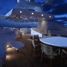 Vision Yacht Exterior Seating - Night