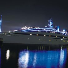 Elegant 007 Yacht Night Profile - Lights