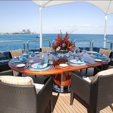 Diamonds Are Forever Yacht Exterior Dining
