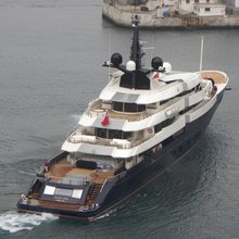 Man of Steel Yacht Aft Aerial View