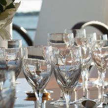Elegant 007 Yacht Detail - Glasses/Flowers