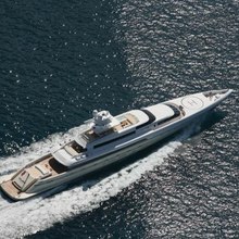 Capricorn Yacht Running Shot - Aerial Side View