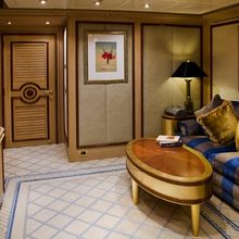 Meserret II Yacht Owner's suite sofa area