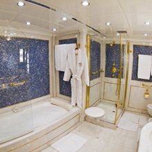 Meserret II Yacht Owner's cabin bathroom