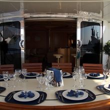 Blue Breeze Yacht Aft Deck Dining
