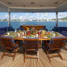 Kajak Yacht Aft Deck Dining