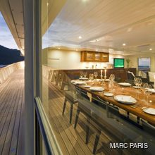 Seawolf Yacht Upper Deck Dining Indoor or Outdoor