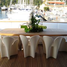 Michka V Yacht Exterior Dining Table