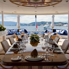 Lady Esther Yacht Aft Dining