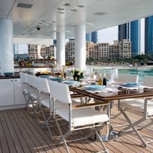 Dragonfly Yacht Exterior Dining