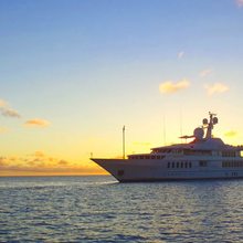 Sea Huntress Yacht Sunset Profile