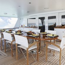 Halcyon Yacht External Dining