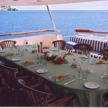 Lady Rose Yacht Exterior Dining Table