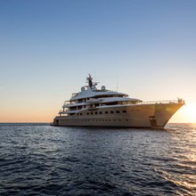 Mirage Yacht Yacht at Sunset