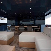 Queen Blue Yacht Seating Area