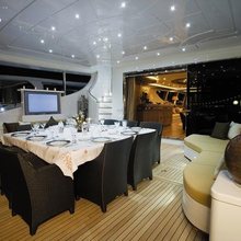 Force India Yacht Aft Deck Dining
