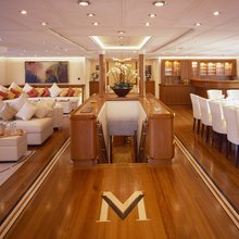 M5 Yacht Main Salon & Stairs