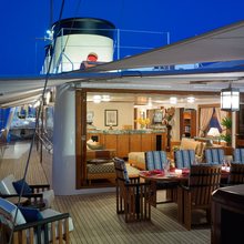 Talitha Yacht Upper Deck - Outside Dining