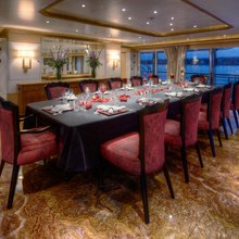 Pegasus VIII Yacht Dining Salon