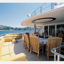 The Lady K Yacht Sundeck Dining & Seating