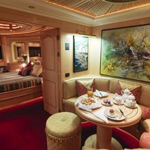 Lady Feryal Yacht Master Stateroom Breakfast Room
