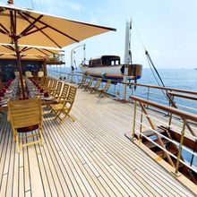 SS Delphine Yacht Exterior Dining
