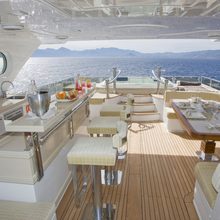 M Yacht Alfresco dining & bar area