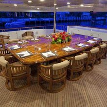 Wheels Yacht Main Aft Deck Dining