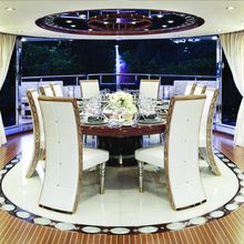 Diamonds Are Forever Yacht Upper Salon Dining