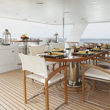Halcyon Yacht Aft Deck Dining