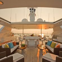 Coco Yacht Sundeck Seating - Hard Top Retracted