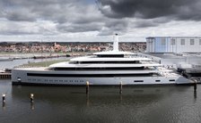 101M Feadship Superyacht MOONRISE unveiled in Makkum ahead of sea trials